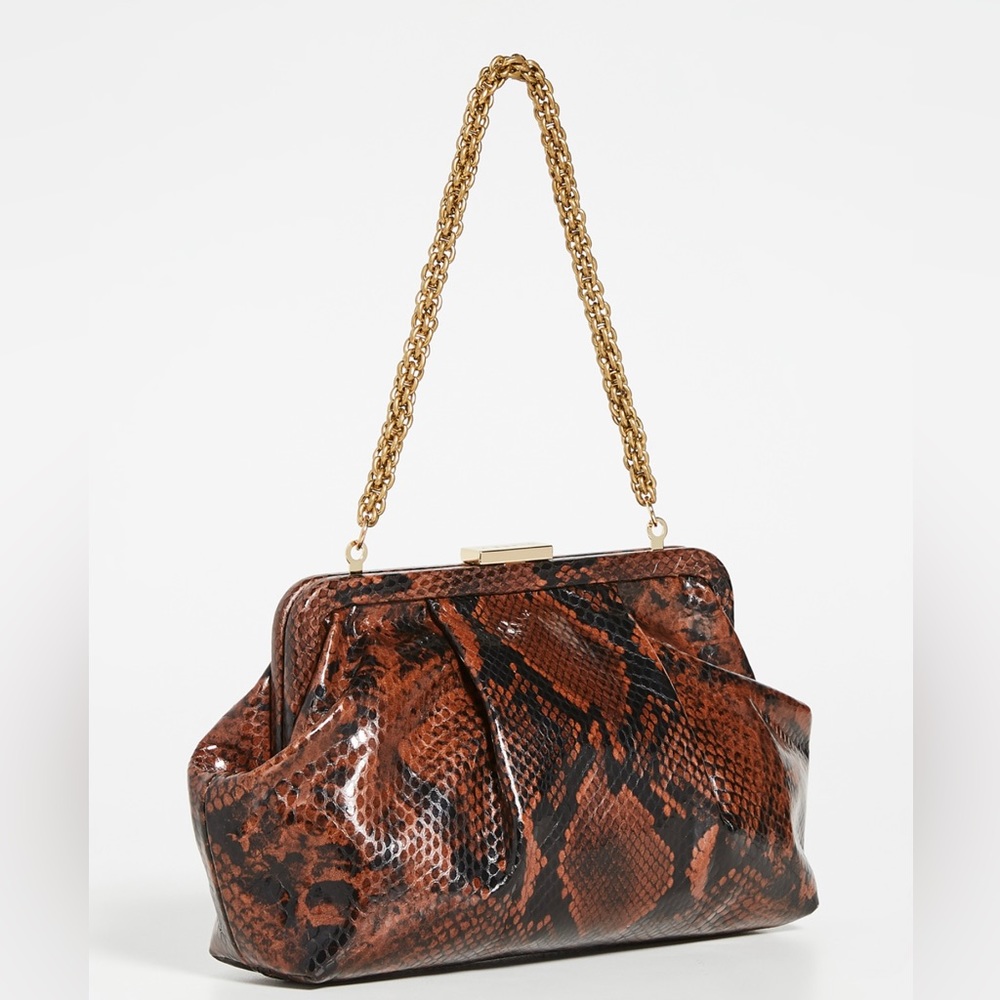 Snakeskin clutch by Clare V